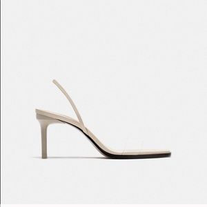 Vinyl zara nude heel slingback